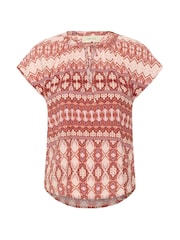 Cream Multi CRTiah Tie Neck Blouse - Image 6 of 7