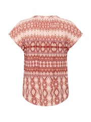 Cream Multi CRTiah Tie Neck Blouse - Image 7 of 7