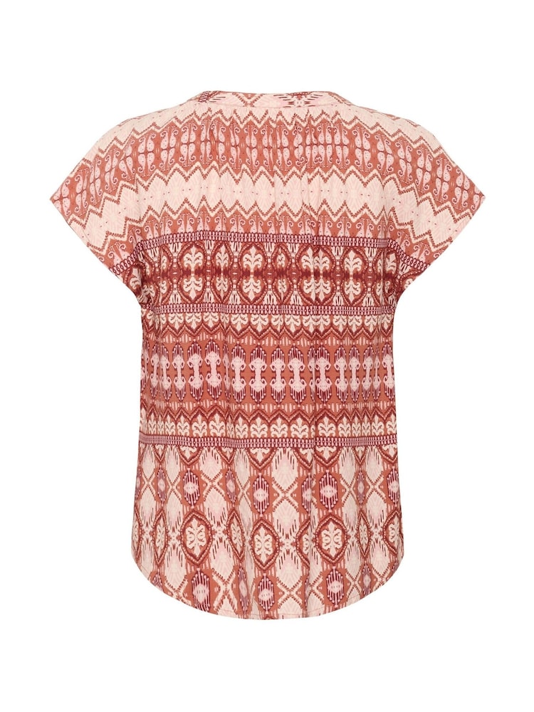 Cream Multi CRTiah Tie Neck Blouse - Image 7 of 7