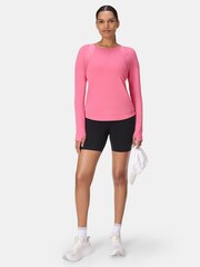 Sweaty Betty Pink Breathe Easy Mesh Long Sleeve Top - Image 5 of 7