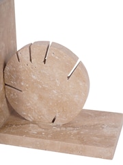 Libra Interiors Taupe Catania Travertine Bookends - Image 5 of 6