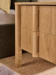 MADE.COM Oak Reeve 2 Drawer Bedside Table - Image 3 of 5