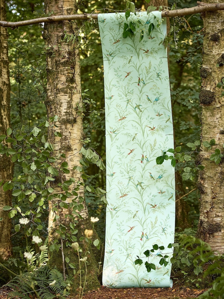Sanderson Blue Tuileries Country Woodland Wallpaper 10M - Image 3 of 3 Sanderson Blue Tuileries Country Woodland Wallpaper 10M - Image 3 of 3