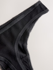 Black Thong Full Briefs Cotton Knickers 10 Pack - Image 12 of 13