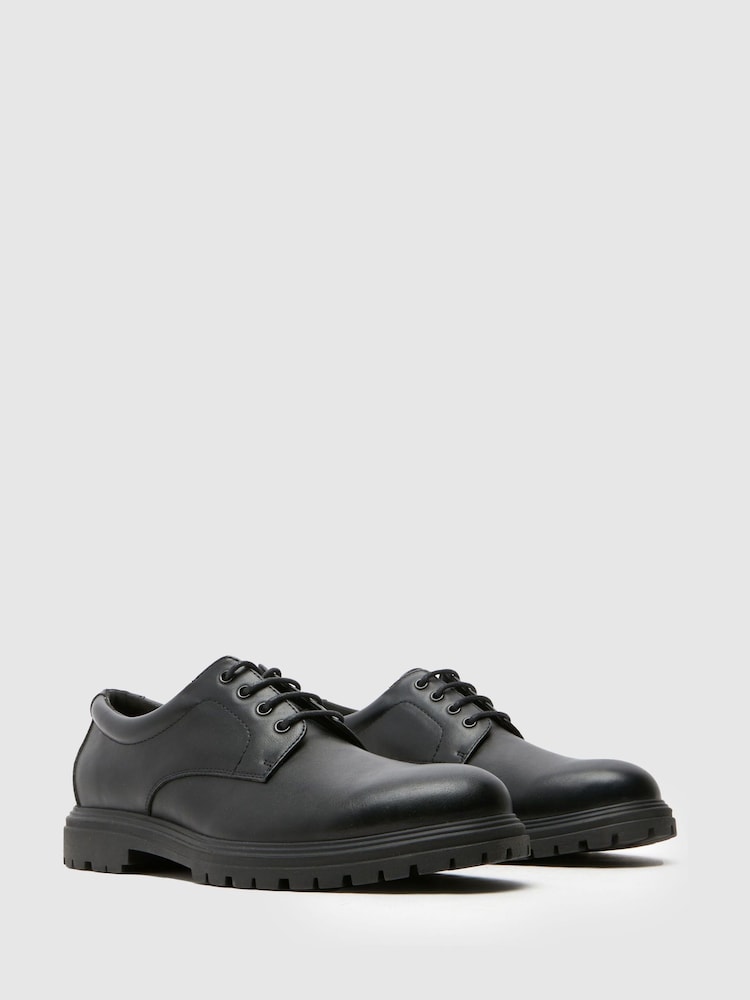 Schuh Paddy Chunky Lace Up Black Shoes - Image 2 of 6