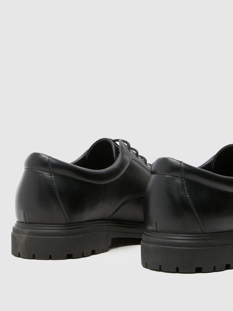 Schuh Paddy Chunky Lace Up Black Shoes - Image 6 of 6