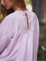 Ro&Zo Purple Lace Insert Blouse - Image 4 of 5
