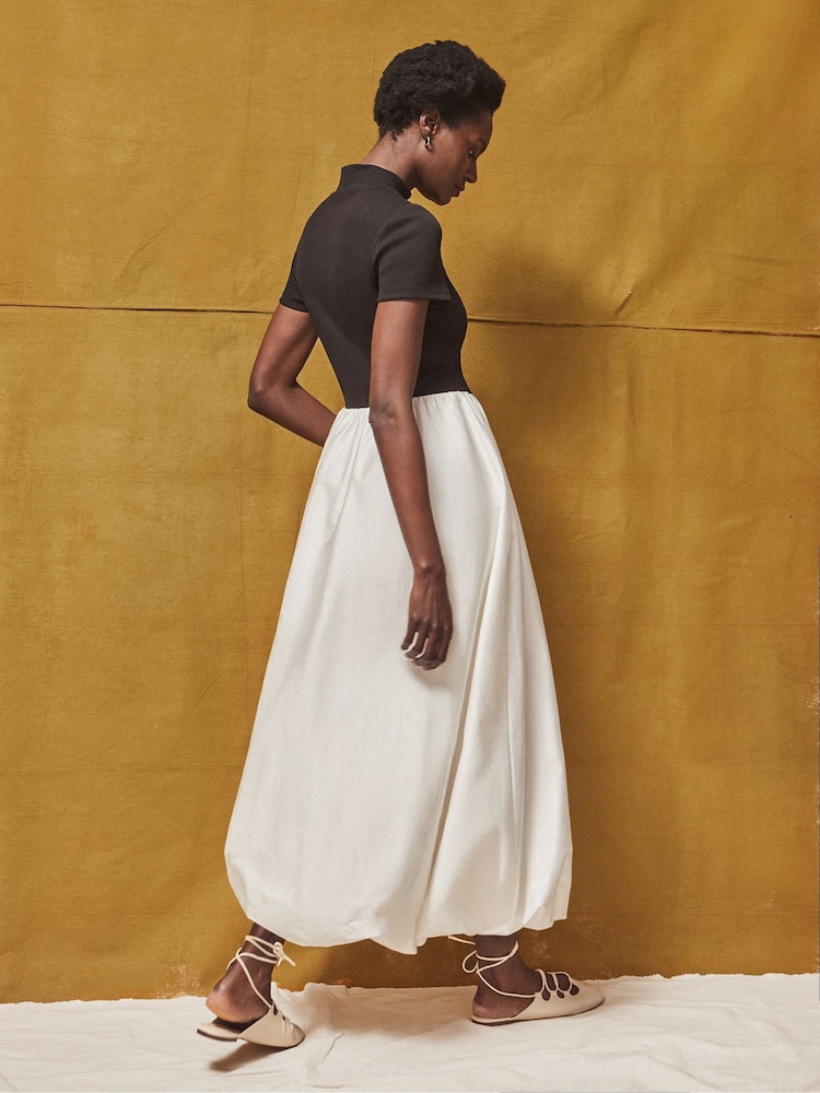 Ro&Zo Black Lucinda Mixed Media Dress - Image 5 of 5