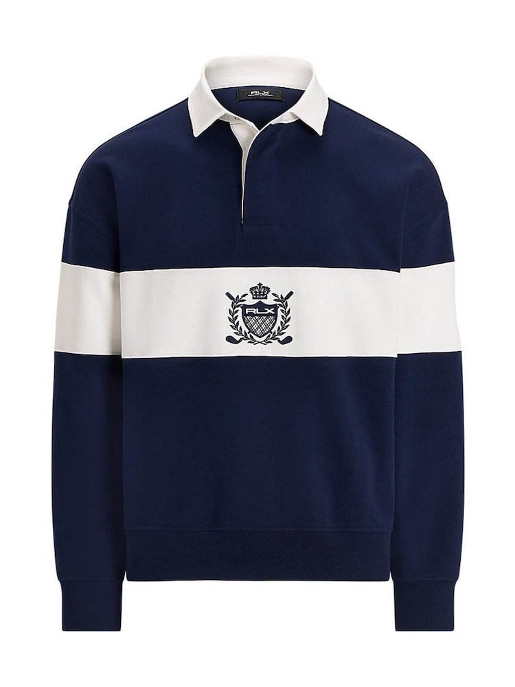Ralph Lauren Blue Double Knit Tech Sweatshirt - Image 1 of 1