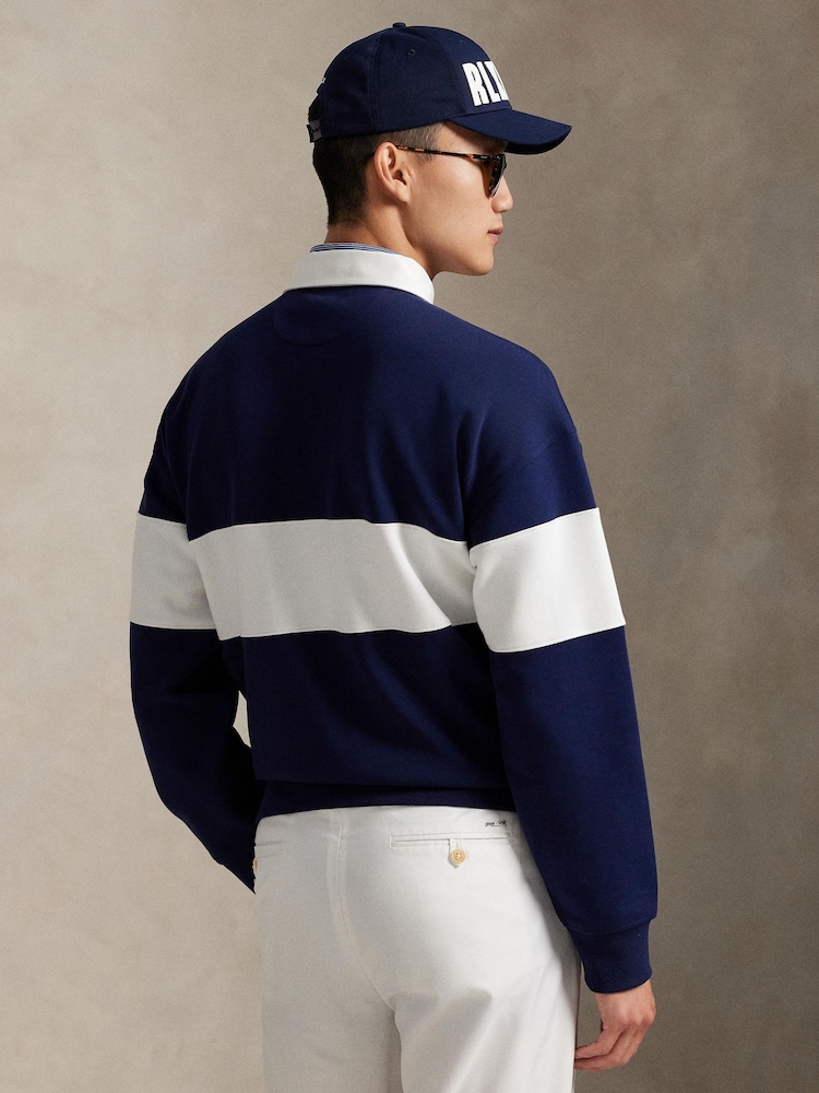 Ralph Lauren Blue Double Knit Tech Sweatshirt - Imagem 2 de 8