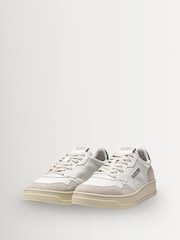 AUTRY White Medalist Low Man LS23 Leather Suede Trainers - Image 2 of 6