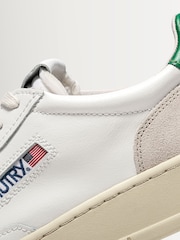 AUTRY White Medalist Low Man LS23 Leather Suede Trainers - Image 6 of 6