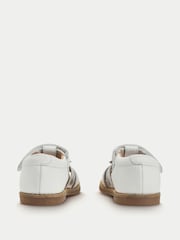 Start-Rite Gold Flora Girls Leather Rip-Tape Fisherman Closed Toe Floral Sandals - Image 5 of 6