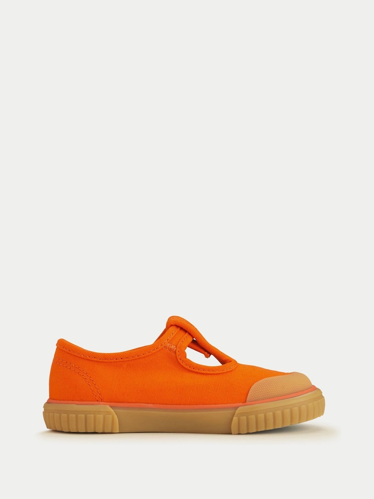 Start-Rite Kids Orange Anchor T-bar Buckle Canvas Shoes - Image 1 of 6