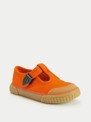 Start-Rite Kids Orange Anchor T-bar Buckle Canvas Shoes - Image 3 of 6