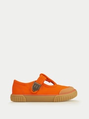 Start-Rite Kids Orange Anchor T-bar Buckle Canvas Shoes - Image 4 of 6