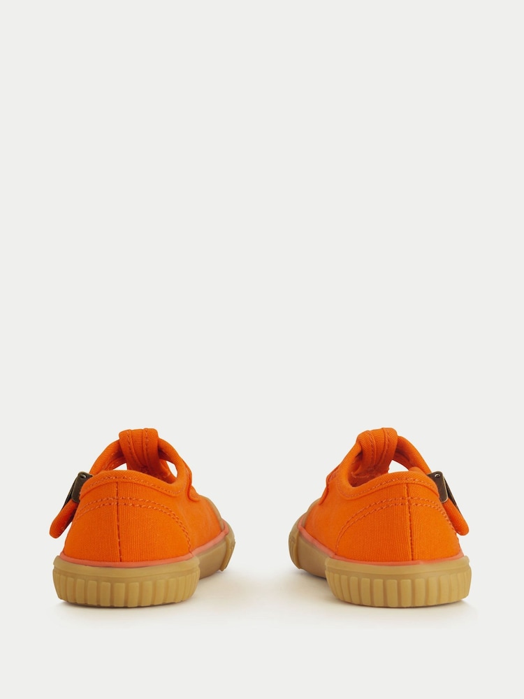 Start-Rite Kids Orange Anchor T-bar Buckle Canvas Shoes - Image 6 of 6