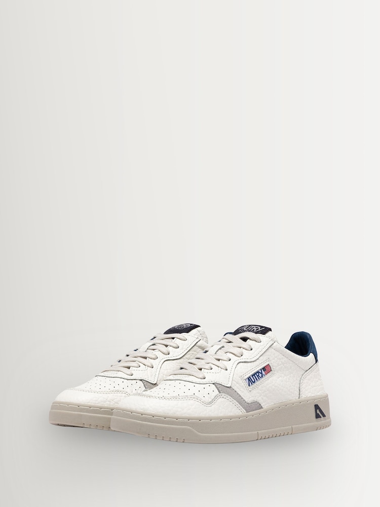 AUTRY White Medalist Low Man NE12 Nabuk Elephant Suede Trainers - Image 2 of 6