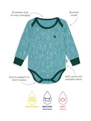 Muddy Puddles Green Light Thermal Baselayer Babygrow - Image 2 of 2