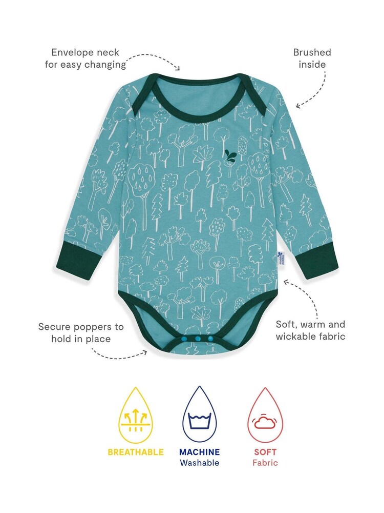 Muddy Puddles Green Light Thermal Baselayer Babygrow - Image 2 of 2
