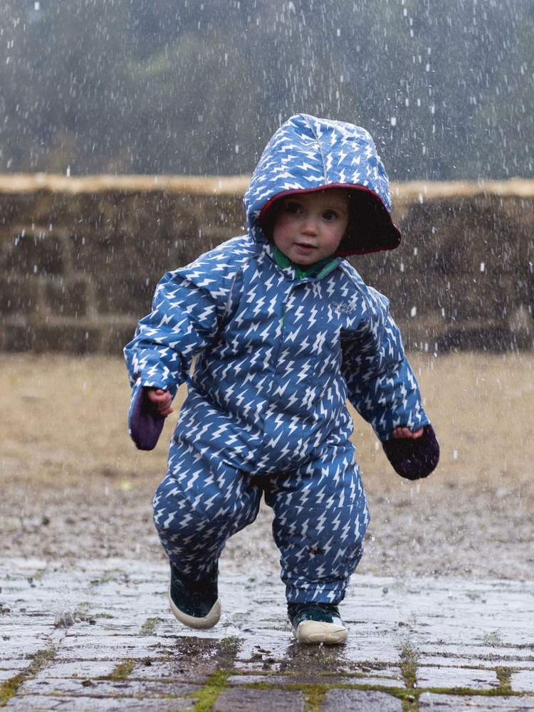 Muddy Puddles Blue Waterproof EcoWarm Puddle Suit - Image 2 of 9 Muddy Puddles Blue Waterproof EcoWarm Puddle Suit - Image 2 of 9