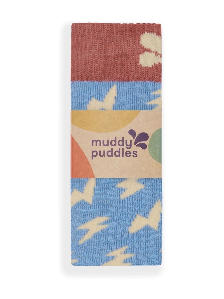 Muddy Puddles Pink Merino Mix Twin Pack Socks - Image 2 of 5 Muddy Puddles Pink Merino Mix Twin Pack Socks - Image 2 of 5