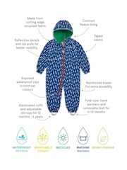 Muddy Puddles Blue Waterproof EcoSplash Puddle suit - Image 4 of 9