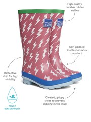 Muddy Puddles Pink Puddlestomper Wellies - Image 2 of 3