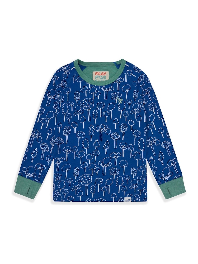 Muddy Puddles Blue Thermal Baselayer Top - Image 2 of 3 Muddy Puddles Blue Thermal Baselayer Top - Image 2 of 3