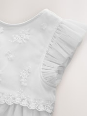 White Mesh Flower Girl Dress (3-16yrs) - Image 8 of 9