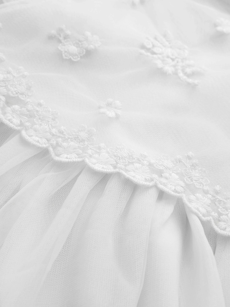 White Mesh Flower Girl Dress (3-16yrs) - Image 9 of 9 White Mesh Flower Girl Dress (3-16yrs) - Image 9 of 9