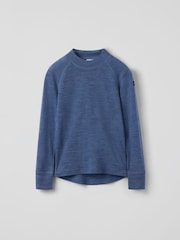 أزرق داكن - رداء علوي من صوف الميرينو من Polarn O. Pyret - صورة 5 من 7