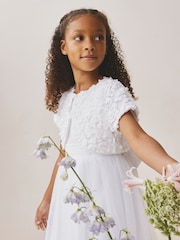 White Flower Girl Occasion Shrug (3-12yrs) - Image 2 of 2