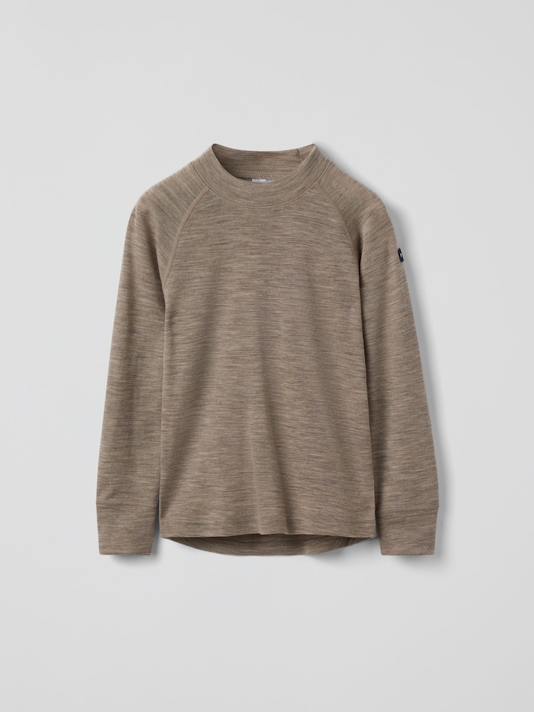 بني - رداء علوي من صوف الميرينو من Polarn O. Pyret - صورة 1 من 3 بني - رداء علوي من صوف الميرينو من Polarn O. Pyret - صورة 1 من 3