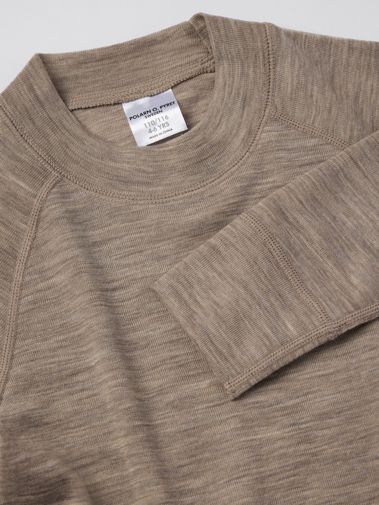 بني - رداء علوي من صوف الميرينو من Polarn O. Pyret - صورة 2 من 3 بني - رداء علوي من صوف الميرينو من Polarn O. Pyret - صورة 2 من 3