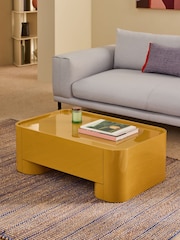 MADE.COM Cumin Yellow Gloss Kain Storage Coffee Table - Image 1 of 5