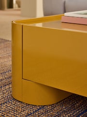 MADE.COM Cumin Yellow Gloss Kain Storage Coffee Table - Image 3 of 5