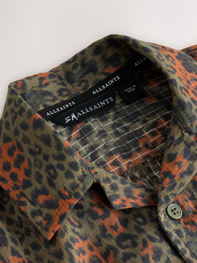 smALLSAINTS Leopard Underground Open Collar Printed Short Sleeve Shirt - Image 11 of 11