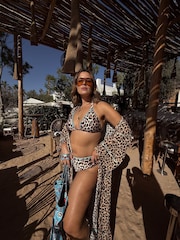 Never Fully Dressed Leopard Lurex Viscose Modal Kimono - Image 3 of 4