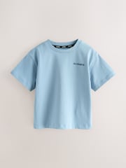 smALLSAINTS Blue Logo Crew Relaxed Younger 3 Pack T-Shirts - Image 2 of 8