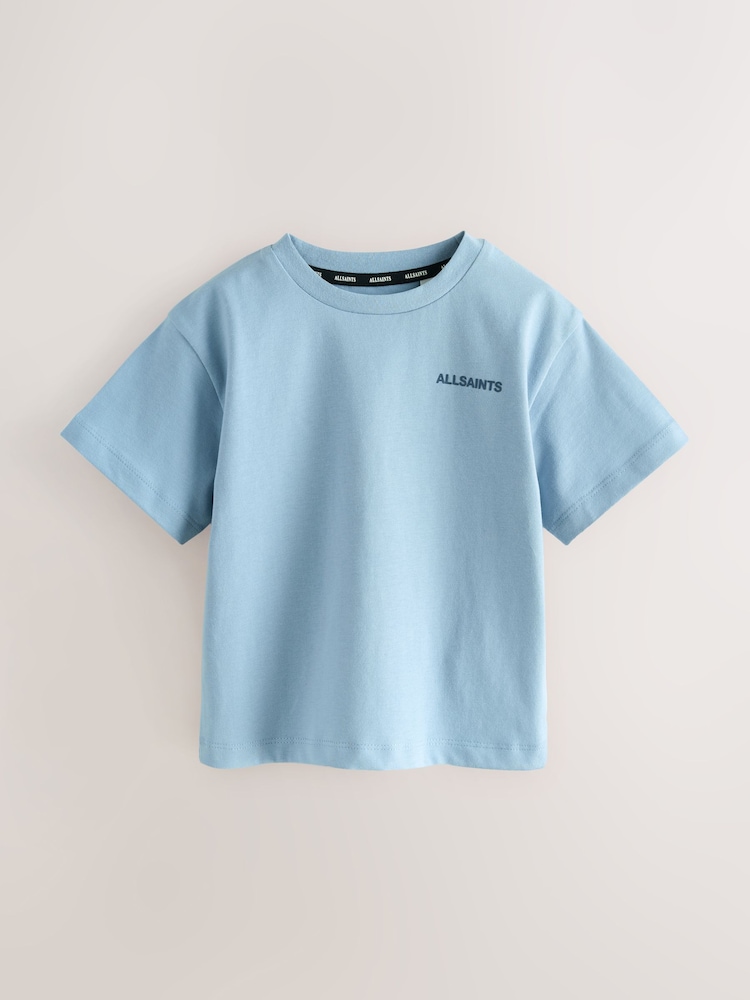 smALLSAINTS Blue Logo Crew Relaxed Younger 3 Pack T-Shirts - Image 2 of 8