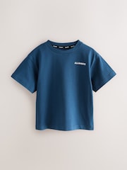 smALLSAINTS Blue Logo Crew Relaxed Younger 3 Pack T-Shirts - Image 3 of 8