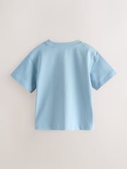 smALLSAINTS Blue Logo Crew Relaxed Younger 3 Pack T-Shirts - Image 5 of 8