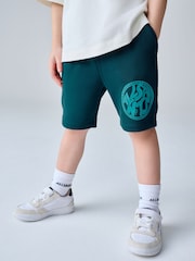 smALLSAINTS White/Blue Distortion T-Shirt and Sweat Short Younger Set - Image 3 of 12