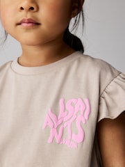 smALLSAINTS Leopard Orlando Frill T-Shirt and Sweat Short Younger Set - Image 4 of 10