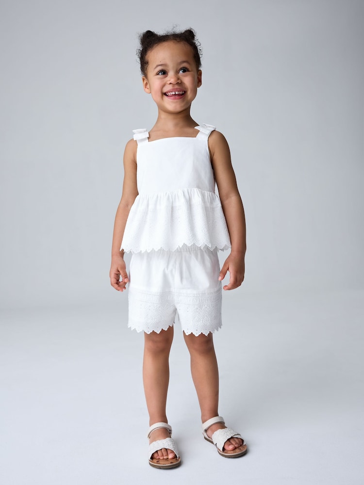 smALLSAINTS Broderie Top and Short Younger Set - Imaginea 1 din 12
