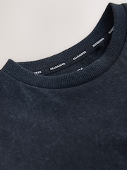 smALLSAINTS Washed Black/Cove Crayon Graphic Oversized Younger Crew Neck T-Shirt - Image 6 of 8