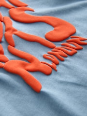 smALLSAINTS Blue Orlando Logo Oversized Crew Neck T-Shirt - Image 8 of 8