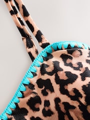 Never Fully Dressed Leopard Tummy Control Bandeau Swimsuit - Image 8 of 9