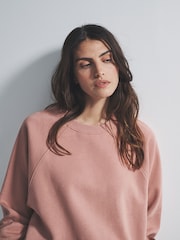 The Set Pink Oversized Raglan Sweatshirt and Barrel Leg Jogger Co-Ord Set - Image 5 of 6